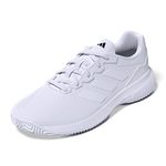 adidas Men's Gamecourt 2.0 Tennis Shoes, FTWR White/FTWR White/Matte Silver, 9 UK