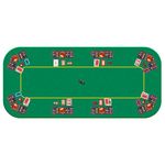 VIVOHOME 79 x 36 Inch Foldable 8-Player Texas Poker Card Tabletop Layout Portable Anti-Slip Rubber Board Game Mat with Cup Holders and Carrying Bag