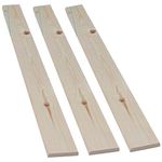 Global Furnishing Replacement Bed Slats - Solid Pine Wooden Flat Bed Slats Available (6, 4FT Small Double = 121.5cm)