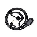 UAYESOK Two Way Radio 2.5mm Earpiece,G Shape Bodyguard Headset with PTT Mic for 1 Pin Motorola Talkabout TLKR T92 H20 PMR446 T3 T5 T6 T7 T8 T9 T61 T62 T80 T81 T82 Cobra 2-Way Walkie Talkie (1 PCS)