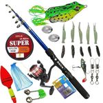 Abirs Ultimate 210cm Telescopic Fishing Rod Reel Combo Kit Perfect for Beginners Durable Fiber Glass Construction Instant Setup and Powerful Performance