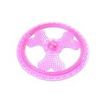 POPETPOP Dog Flying Disc Light Up Flying Disc Dog Training Toys Teething Toy Glowing Toys Accesssories for Large Medium Dogs (Pink)