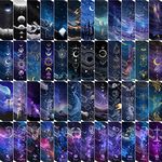 200 Pcs Cool Space Starry Night Bookmarks for Kids, 50 Designs Starry Sky Theme Bookmarks Double-Sided Unique Book Mark Bulk Bookmarks for Students Book Lovers Children Classroom Gifts