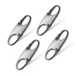 4Pcs Zipper Locks for Backpacks Zipper Clips Zipper Clip Theft Deterrent Anti Theft Detachable Zipper Double Small Carabiner Clips Connectors Double Side Small Zipper Clips for Traveling Camping