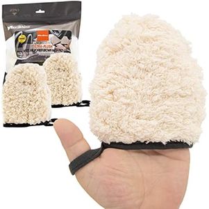 Microfiber Wash Mitt - Maxshine - Finger Wheel Car Wash Mitt and Dusting Mitt for Car Detailing, 2pcs/Pack Car Wash Glove for Small Areas, Car Detailing Accessories and Supplies