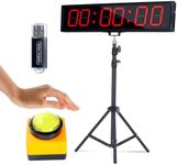 BS-MIAOBO Independent Button Type 1.5-inch Fitness Room Rest Timer, Suitable for Gym Exercise/School/Home Exercise/Boxing Gym/Indoor Rock Climbing (4.2-inch Data PC Transmission Mode)