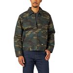 Dickies Men's Insulated Eisenhower Front-Zip Jacket, Hunter Green Camo, X-Large