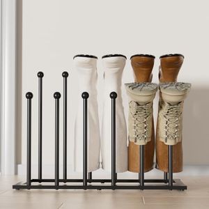 Free Standing Shoe Racks for Boots - Boot Rack for 6 Pairs, Boot Storage, Shoe Organizer for Closet, Entryway, Garage, Porch, Bedroom, Patio Outdoor and Hallway, Boot Holders to Keep Them Straight