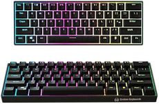 KRAKEN KEYBOARDS BLACKOUT Edition Kraken Pro 60 | Black 60% HOT SWAPPABLE Mechanical Gaming Keyboard for Gaming On PC, Xbox, Playstation & MAC (BLACKOUT | Silver Switches)