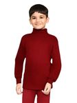 Lux Cottswool Baby-Boy's Full Sleeve Hi-Neck Top Base Layer (COTT_Kids MN_Maroon_60)