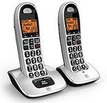 BT 4000 Cordless Landline House Phone with Big Buttons, Advanced Nuisance Call Blocker, Twin Handset Pack