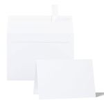 Packpal Blank Cards and Envelopes 5X7, 50Pack Self Seal White Fold Cardstock with Envelope for Wedding Invitation, DIY Note Cards, Homemade Cards, Thank You Greeting Card