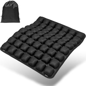 Inflatable Seat Cushion, Airplane Travel Seat Cushion for Long Flights & Car Rides, Portable Air Pad with Built-in Pump, Ergonomic Tailbone Buttocks Pain Relief for Office Chair, Wheelchair, Stadium