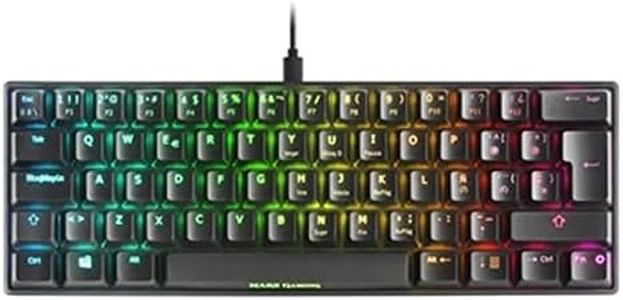 Mars Gaming MKMINIRPT, Teclado Mecánico Ultra-Compacto, Full RGB Chroma, Switch OUTEMU PRO Rojo, Negro, Idioma Portugués