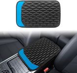 Car Center Console Cover, Waterproof PU Leather Auto Center Console Cushion Mat, Universal Comfortable Car Decor Accessories Fit, for Most Cars Vehicles, Truck, SUVs, Blue