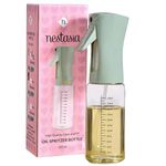 Nestasia Glass Oil Sprayer Bottle for Kitchen (220ml) - 100% Food-Safe Vinegar & Olive Oil Spray Bottle for Healthy Cooking, Salad Dressing, Air Fryer, BBQ & Grilling (Sage Green)