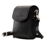 MegaGear Panasonic Lumix DC-ZS200, TZ200, Leica C-Lux Leather Camera Case with Strap - Black