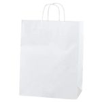 Thepaperbagstore 20 White Paper Carrier Bags With Strong Twisted Handles - Medium - 250x110x310mm / 10"x4.5"x12"