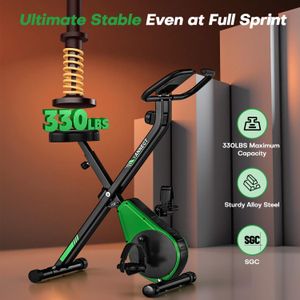 Folding Exercise Bike – 16-Level Adjustable Resistance
