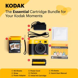 KODAK Mini Shot 4 ERA Instant Camera Printer – Black