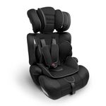 Kidoola Adjustable Car Seat for Toddlers & Children - i-Size Safety Certified Booster Seat, Padded & Comfortable with 3 Adjustable Age Functions& Straps, 100-125cm,Up to 12 Years -ECE R129(Black)