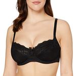 Pour Moi? Women's Flora Underwired Non-Padded Wired Bra, Black (Black Black), (Size:32FF)