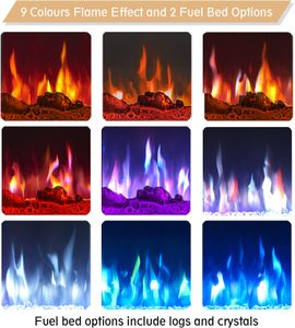 FlameKo Wilton 60in Electric Fireplace – Wall Mounted Heater