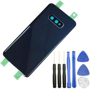 Ubrokeifixit Compatible Housing Rear Glass Back Door Cover with Camera Glass Lens for Samsung Galaxy S10e 5.8" G970U G970W G970F G970U1 G970F/DS G9700(NOT for S10 6.1"/S10+ 6.4") (Black)