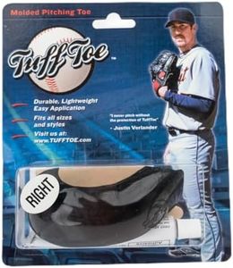 Tuff Toe Molded Pitchers Cleat Guard Protector (Left Cleat, Black)