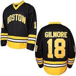 Happy Gilmore #18 Sandler 1996 Movie Ice Hockey Jersey Stitched Men Movie Hockey Jersey Men Black S-3XL (Black, Medium), Black, Medium