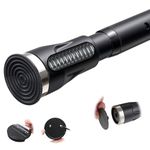 Tension Shower Curtain Rod, 42 to 100 inch Adjustable Heavy Duty black shower tension curtain rod for bathroom Closet Windows