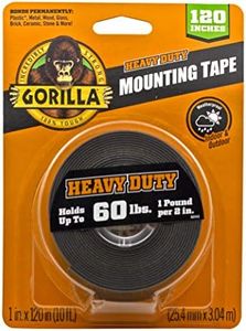 Gorilla Heavy Duty; Extra Long Double Sided Mounting Tape; 1" x 120"; Black; (Pack of 1)