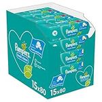 Pampers Baby Wipes Multipack, Fresh Clean, 1200 Wet Wipes (15 x 80), Baby Essentials for Newborn