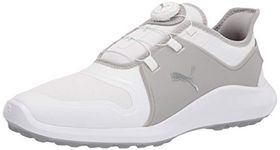 Puma Men's Ignite Fasten8 Disc Golf Shoes, White Silver-high Ri, 10 UK