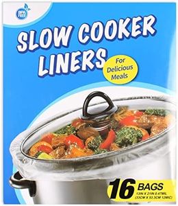 Newcos 16 Bags Slow Cooker Liners,Disposable Multi Use Cooking Bags,Large Size Fit 3QT to 8QT,Plastic Bags for Slow Cooker,Pans,Aluminum Cooking Trays,BPA Free-13x21 Inches