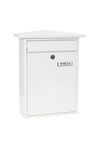 ARREGUI Home E5711 Exterior Steel Mailbox, Size M (DIN A4 Mail and Magazines), Individual Mailbox, Narrow Bottom Wall Mailbox, Rainproof, Easy to Install, White