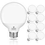 hansang 8 Pack G25 LED Globe Light Bulbs 4000K Natural Daylight, E26 Base Bathroom Light Bulbs, 60W Incandescent Equivalent, Vanity Mirror Round Light Bulbs, 500LM, Non-Dimmable