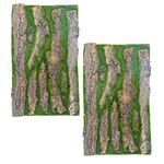 POPETPOP 2pcs Board Reptile Backdrop Vivarium Tank Emulation Background- Bark Habitat Imitation Natural or Tree Fish Decor Decorative Aquarium Background Vivid Emulated Cork Gecko Wall