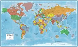 Swiftmaps World Premier Wall Map Po