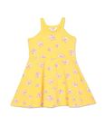 U.S. POLO ASSN. Girl's Cotton A-Line Knee-Length Casual Dress (UKSWSON0049_Yellow