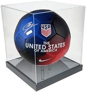 OnDisplay Deluxe UV-Protected Soccer Ball/Volleyball Display Case - Black Base - Luxe Handmade Acrylic Design