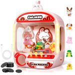 CWLAKON Claw Machines for Kids Adults with Sound Light, Rabbit Toys for Girls Age 3+, Candy Grabber Prize Dispenser Mini Vending Machine Arcade Games with Mini Plush Toys, Christmas Birthday Gifts