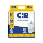 CIR Premium Underpads, Medium (60x60cm) | 7 hrs Absorption Protection | 20 Units | Waterproof | Protects Surfaces from Incontinence | Super Soft Polymer Pack of 1