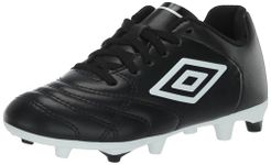 UMBRO Unisex-Child Classico Xi Fg Jr. Soccer Cleat, Black/White, 2 US Little Kid