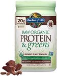 Garden of Life Raw Organic Protein & Greens - Chocolate - Vegan Protein Powder for Women and Men, Plant Protein, Pea Protein, Greens & Probiotics - Dairy Free, Gluten Free Low Carb Shake, 20 Servings