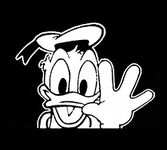 CCI Creative Concept Ideas CCI157 - Donald Duck Waving Hi White Car Window Vinyl Decal Sticker | 5.5 x 4 in