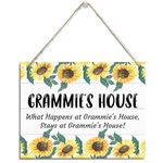 Grammie's House Sign, What Happened at Grammie's House Stays at Grammie's House, Rustic Hanging Wood Plaque Sign, Grammie Home Decoration Gift, Grammie Gift for Mother's Day Birthday Christmas