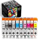 EP Compatible Ink Cartridge Replacement for Canon PGI72, PBK, MBK, C, M, Y, PC, PM, R, GY, CO, 10 Pack