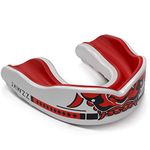 Adult Mouth Guard Sports – Boil and Bite Football Mouth Guard for Ages 12+ & Mouth Guard Case – Adult Mouthguard for Football, Boxing, Lacrosse, Hockey, Rugby & MMA by Jawzz Mouthguards | Red