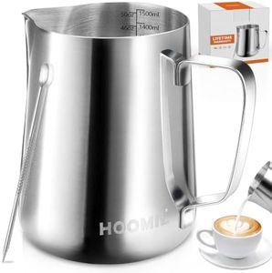 HOOMIL Milk Frothing Pitcher, 12oz/20oz/32/50oz Stainless Steel
